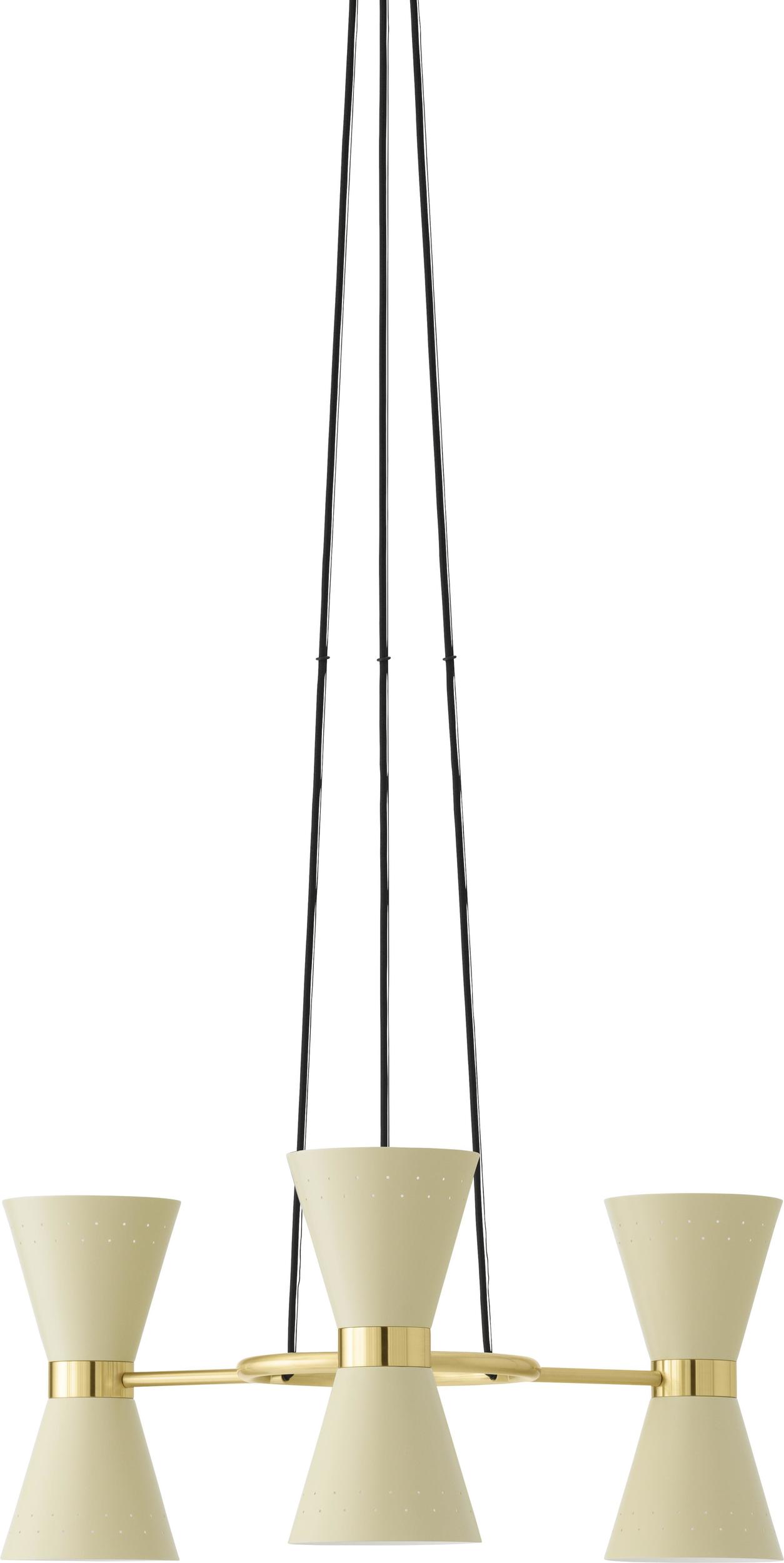 Żyrandol Collector kremowy trójramienny