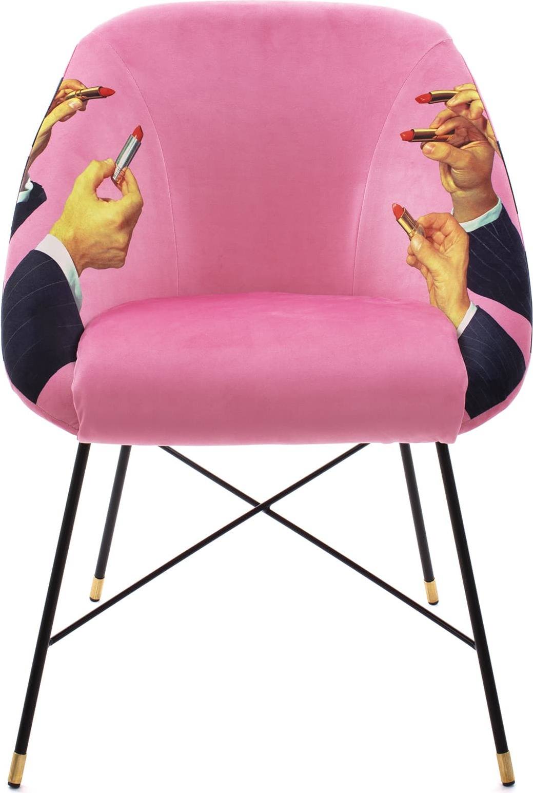 Fotel Seletti Wears Toiletpaper Lipsticks Pink