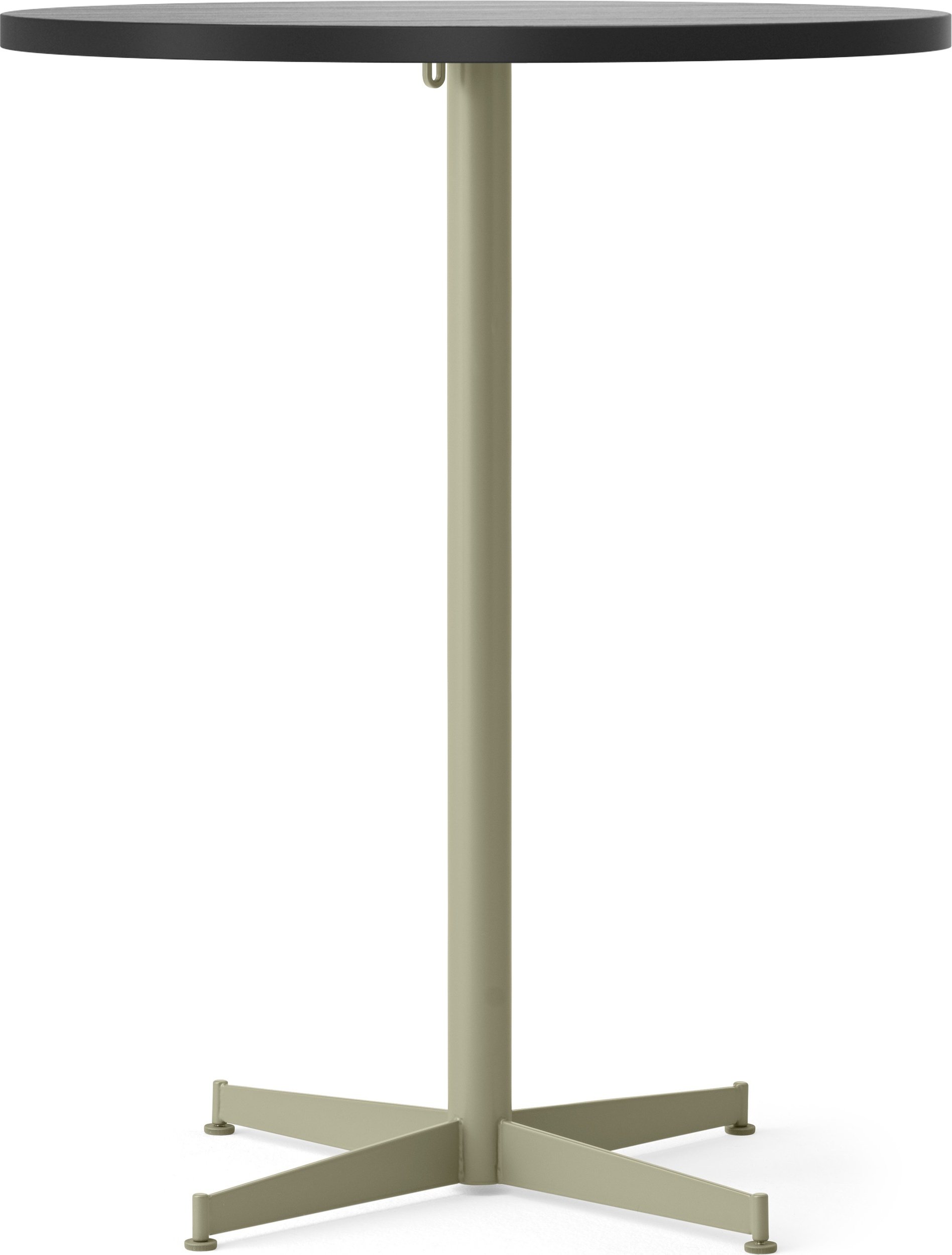 Stół barowy z oliwkową podstawą Nook Star Base niski 80 cm czarny