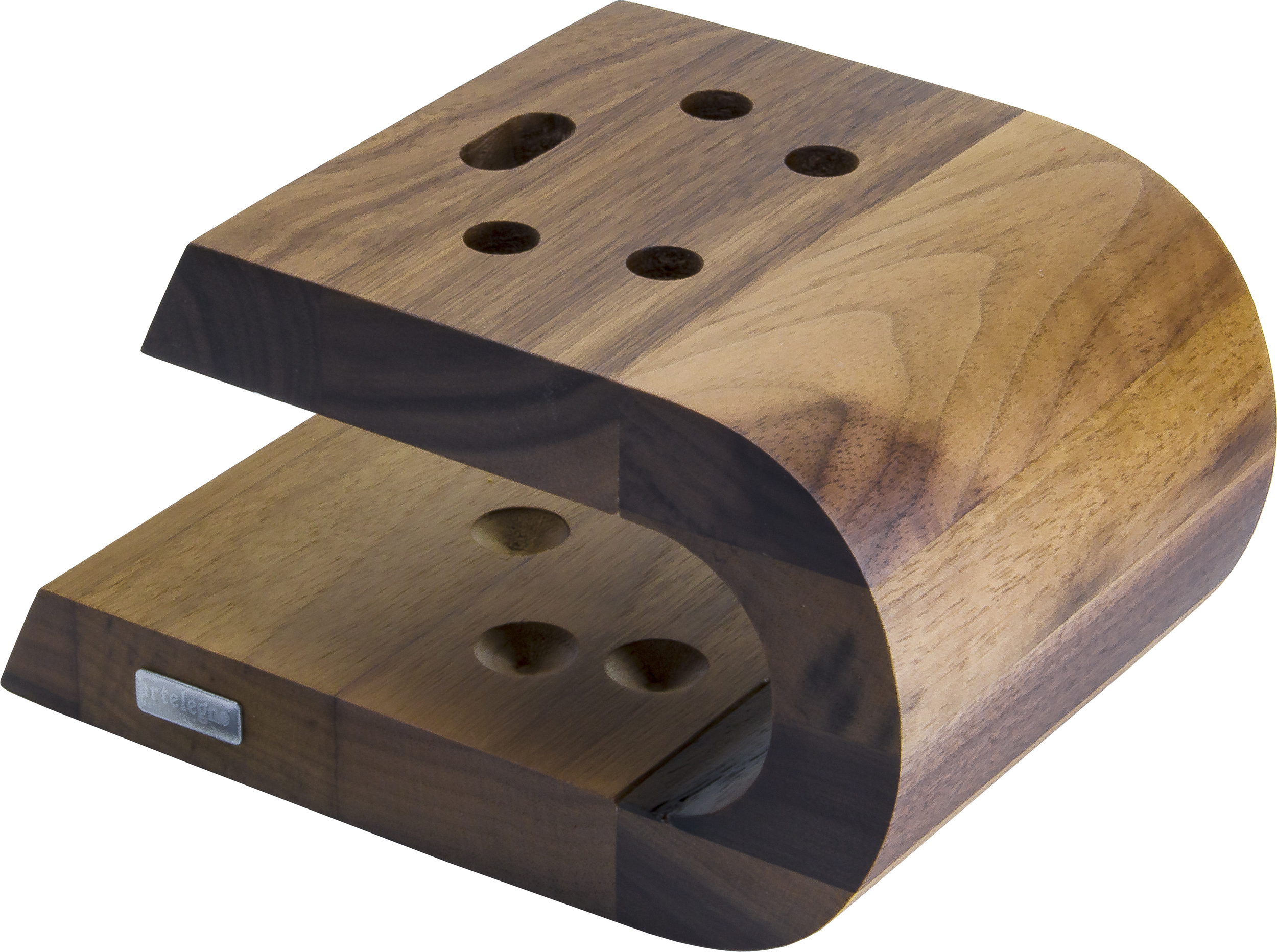 Organizer na akcesoria do manicure Artelegno z drewna orzechowego