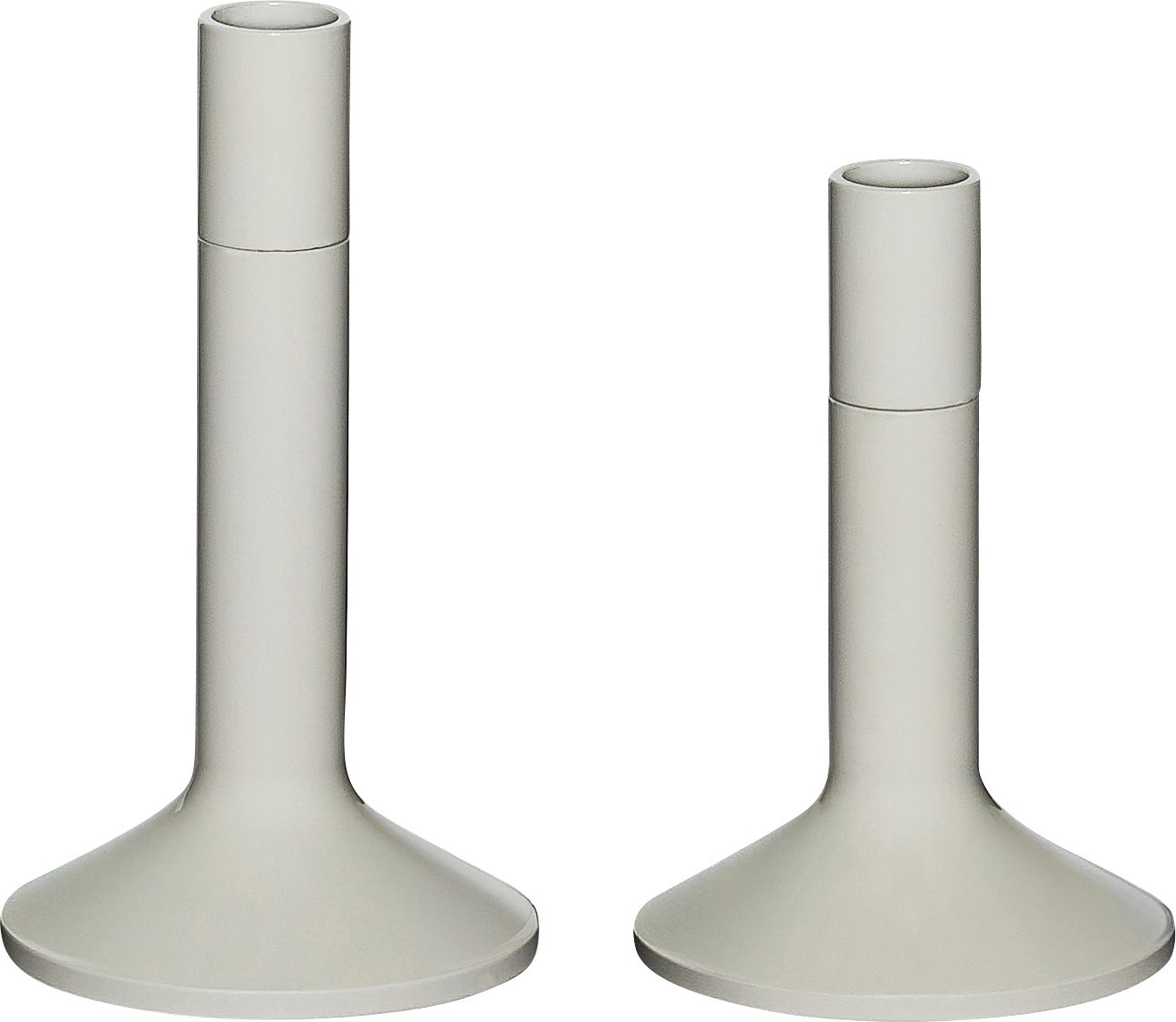 Świeczniki na klasyczne świece Kindred jasnoszare 2 szt.
