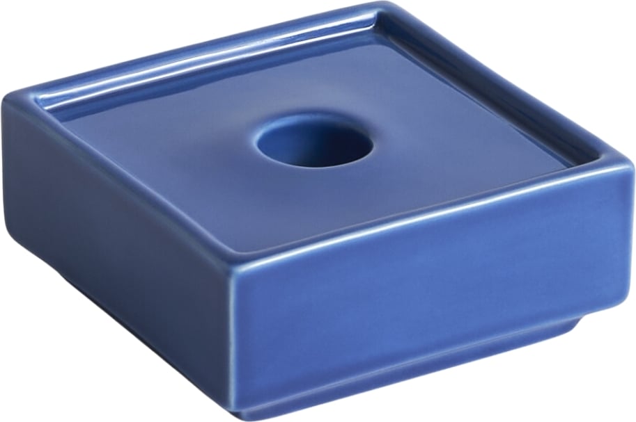 Świecznik na klasyczną świecę Mattone S niebieski