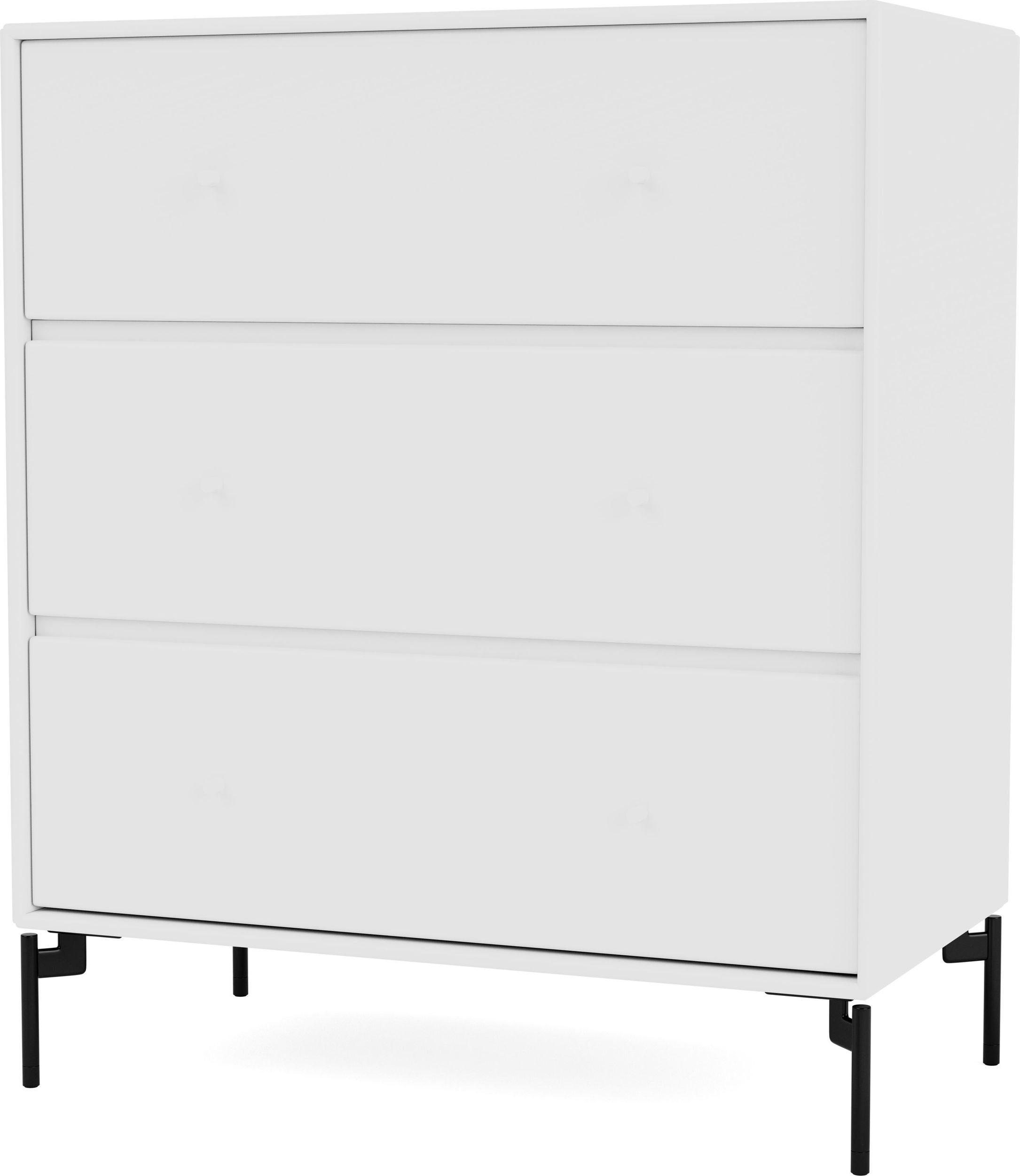 Komoda Carry biała na czarnych nogach