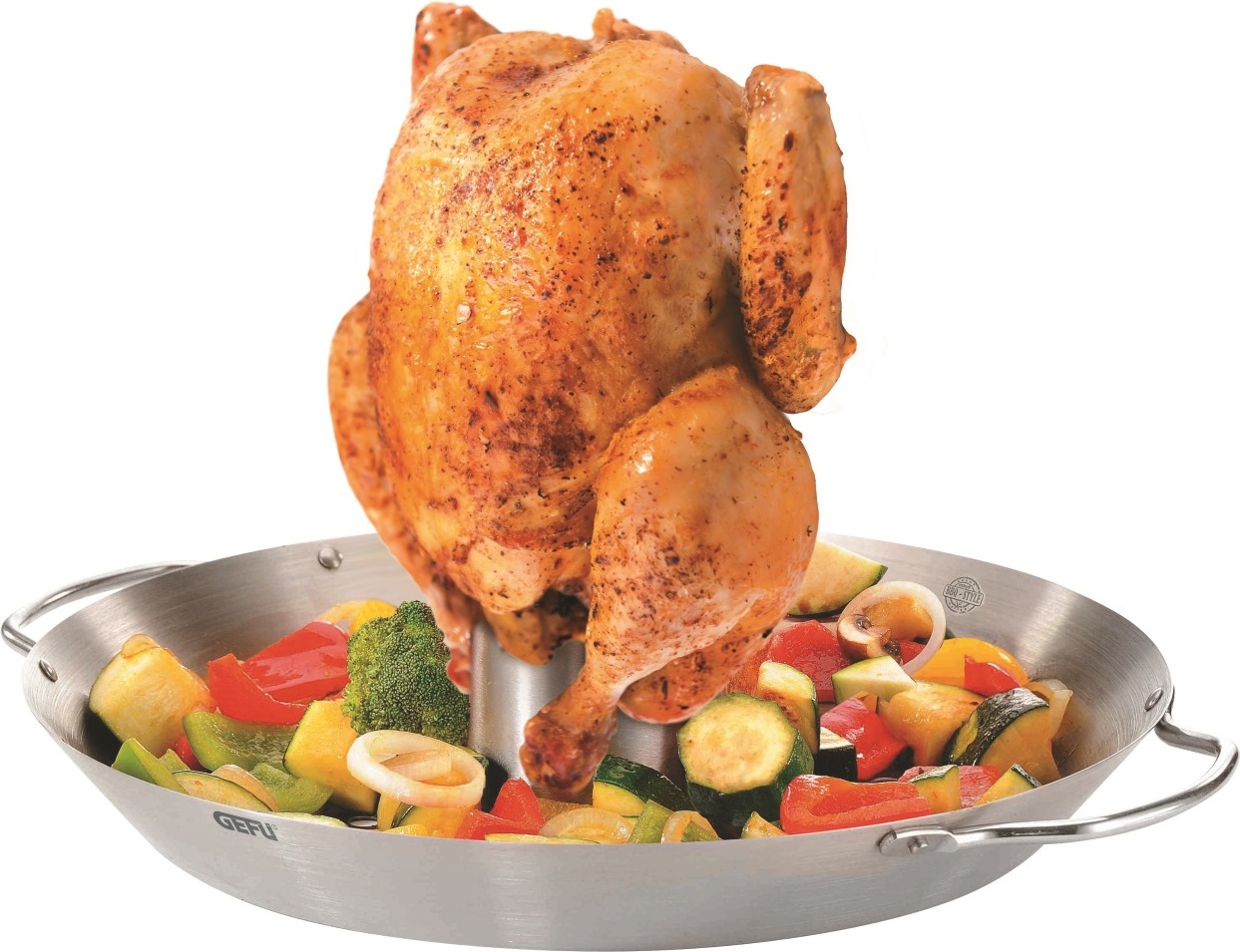 Ruszt do pieczenia kurczaka w pionie Gefu BBQ