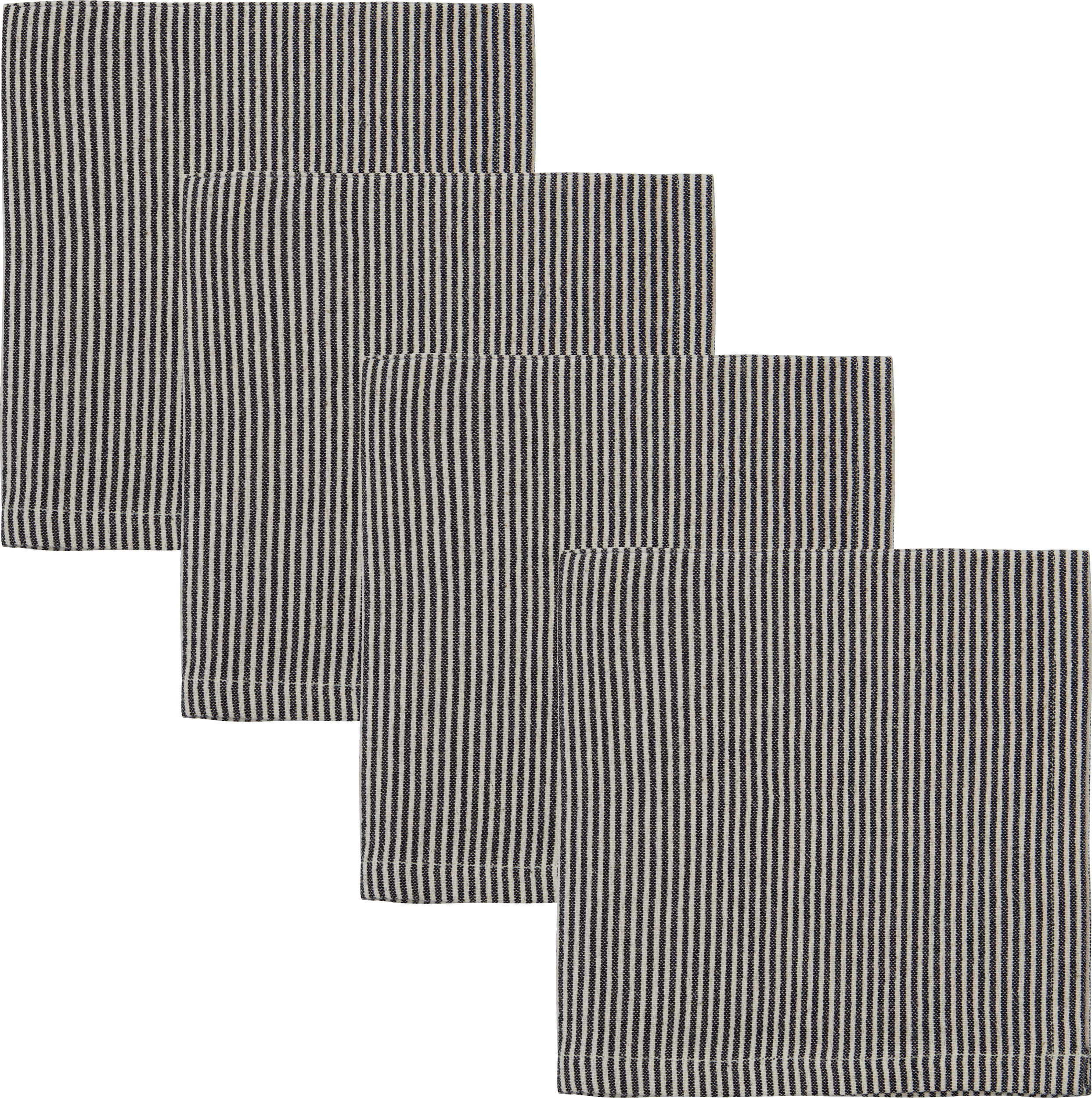 Serwetki materiałowe HDBlock w paski czarne 40 x 40 cm 4 szt.