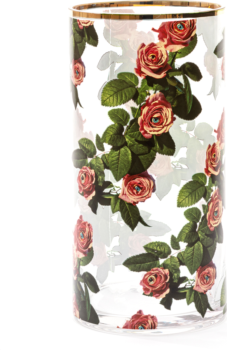 Wazon Toiletpaper Roses cylinder 30 cm