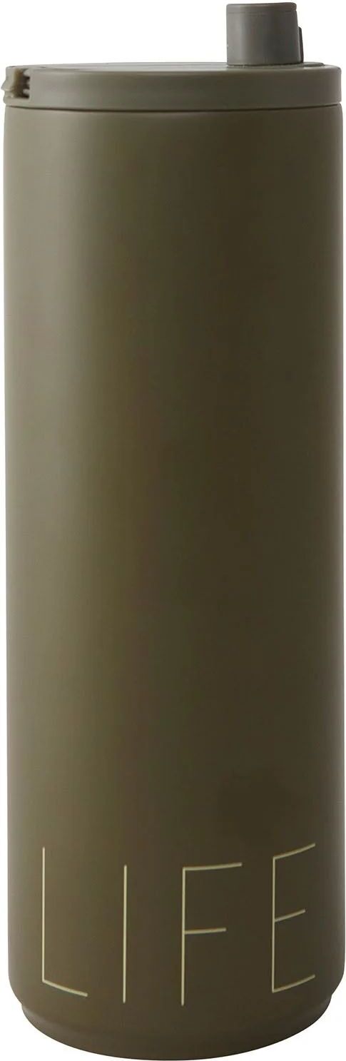 Kubek podróżny Design Letters Life 500 ml oliwkowy