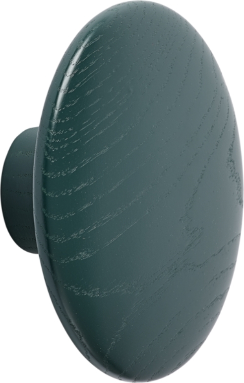 Haczyk ścienny Dots Wood 9 cm ciemnozielony