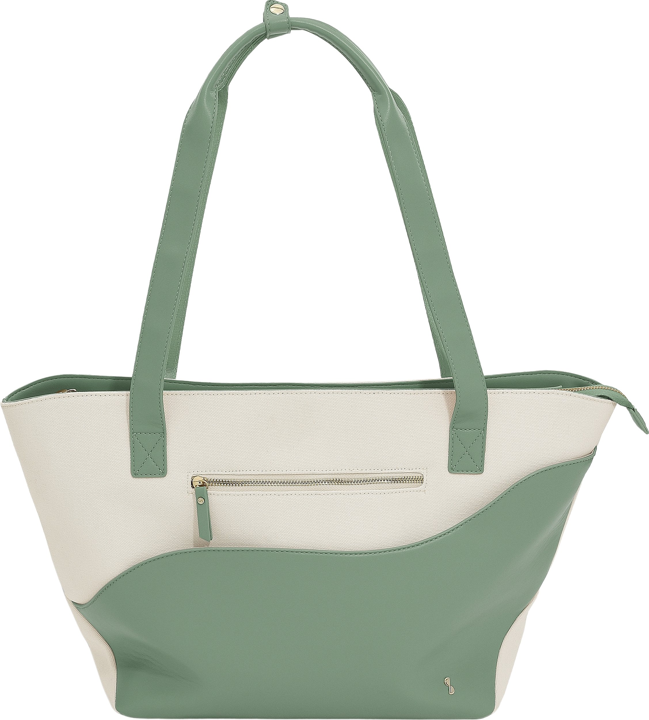 Torba damska Stackers Wave kremowo-zielona