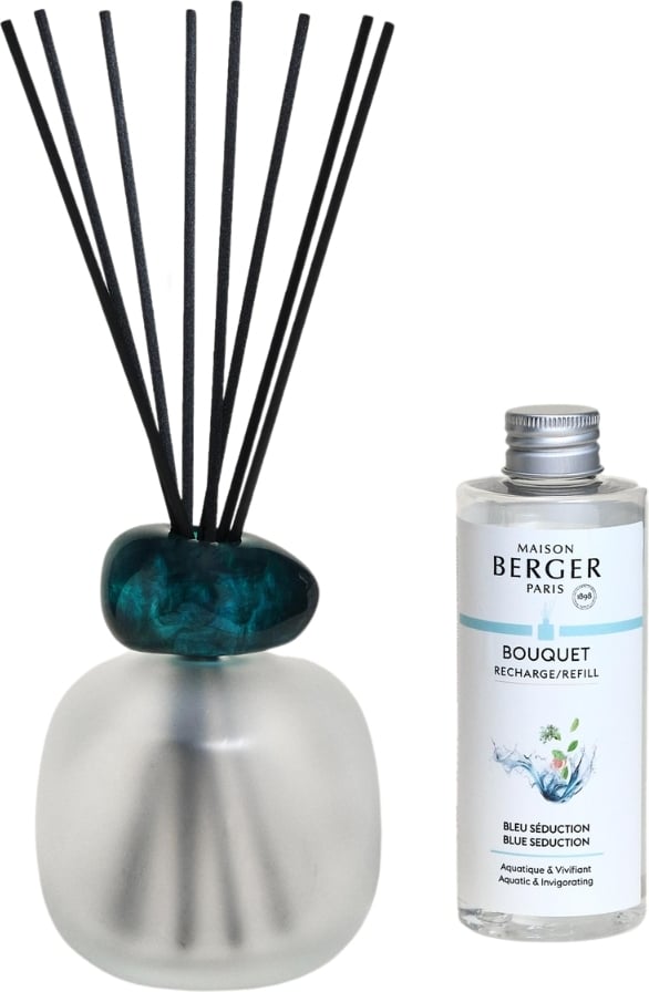 Dyfuzor zapachowy Mineral szaro-zielony z zapachem Bleu Seduction