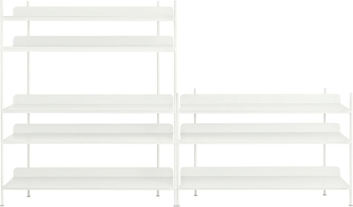 Regały modułowe Compile 7 biały 2 szt.