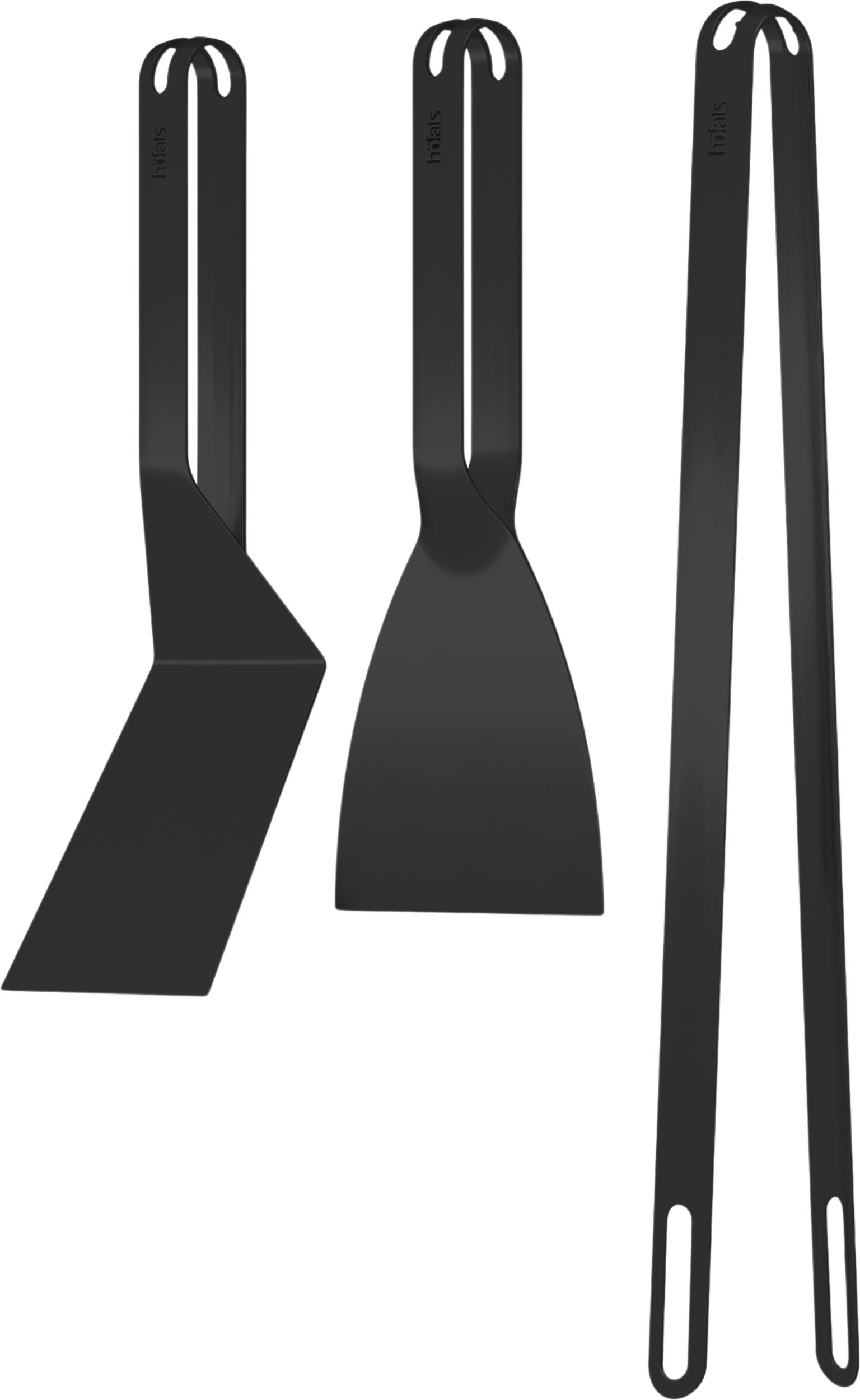 Narzędzia do grilla BBQ czarne 3 el.