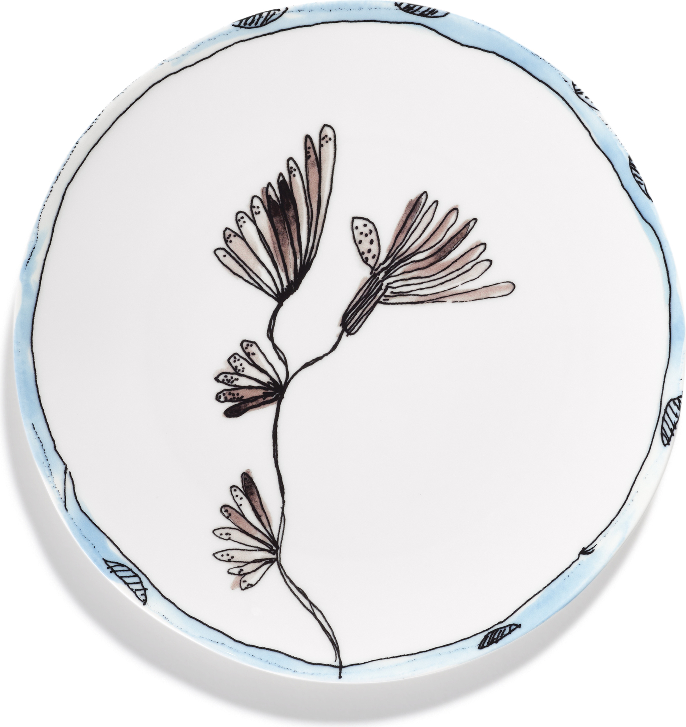 Talerz obiadowy Midnight Flowers Camelia Aubergine 24 cm