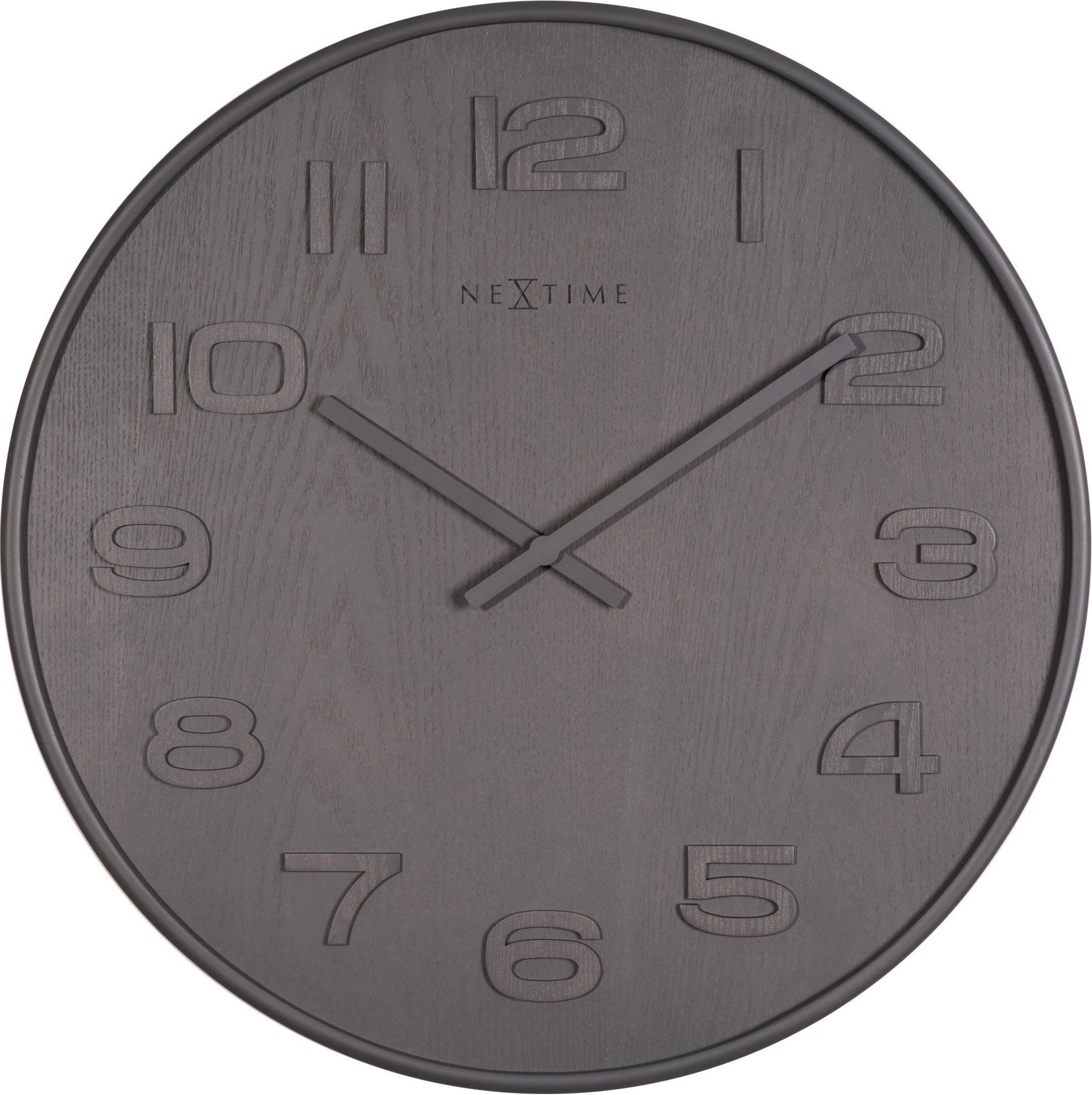 Zegar ścienny Wood Wood Medium szary