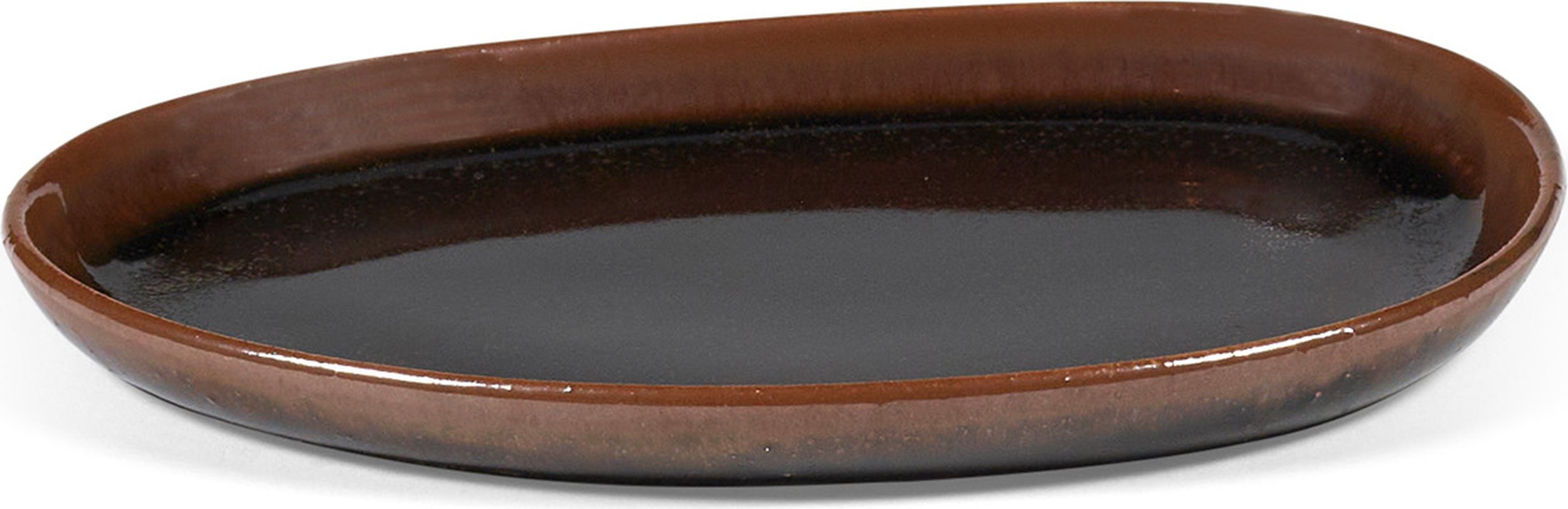 Talerz do chleba Out of Lines brązowo-czarny