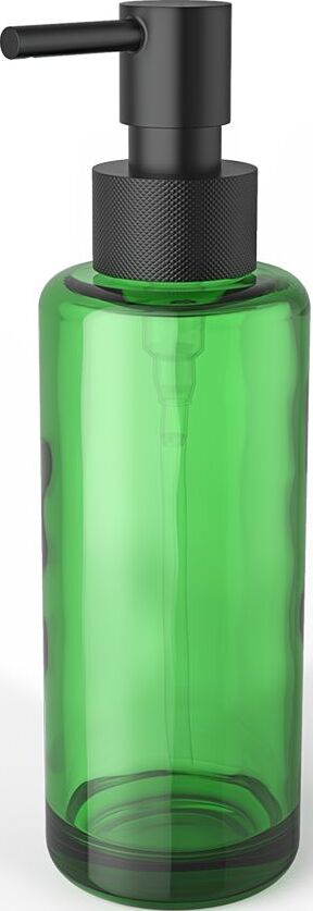 Dozownik do mydła Porter zielony z pompką czarny mat