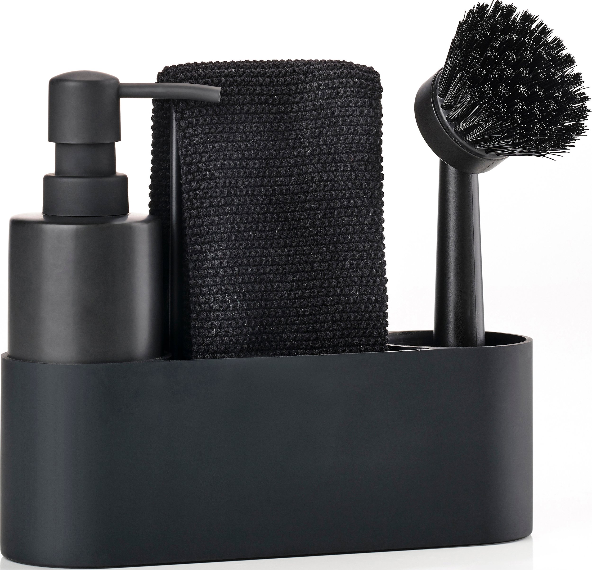 Organizer do zlewu Singles 22 cm czarny 4 el.