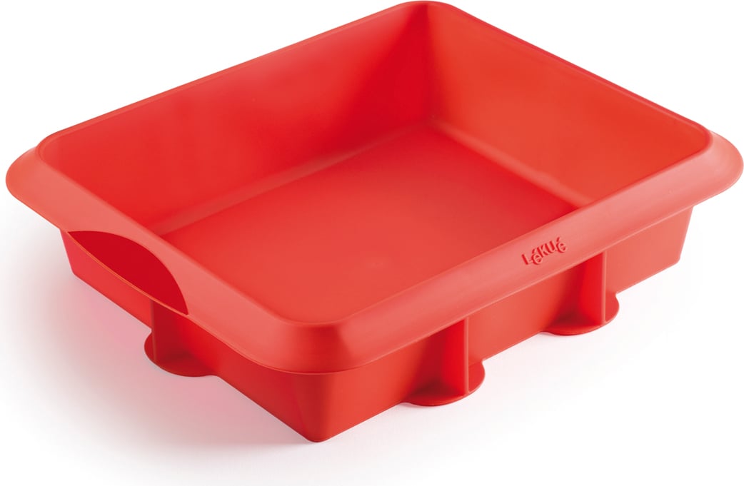 Forma do lasagne Lekue czerwona silikonowa