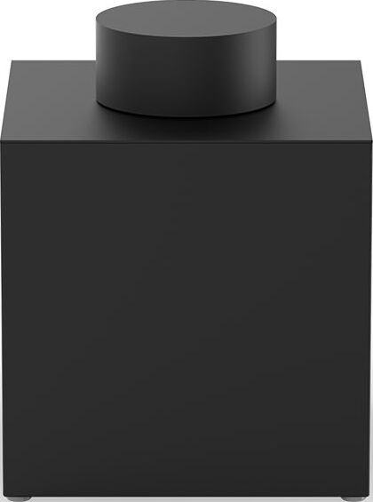 Pojemnik łazienkowy Century 17 cm czarny mat z pokrywką