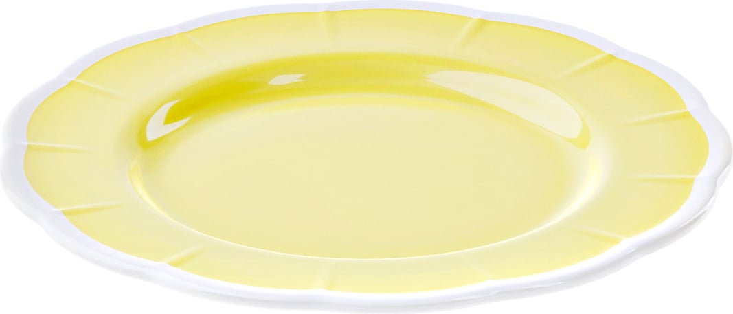 Talerzyk deserowy Flora 21 cm żółty