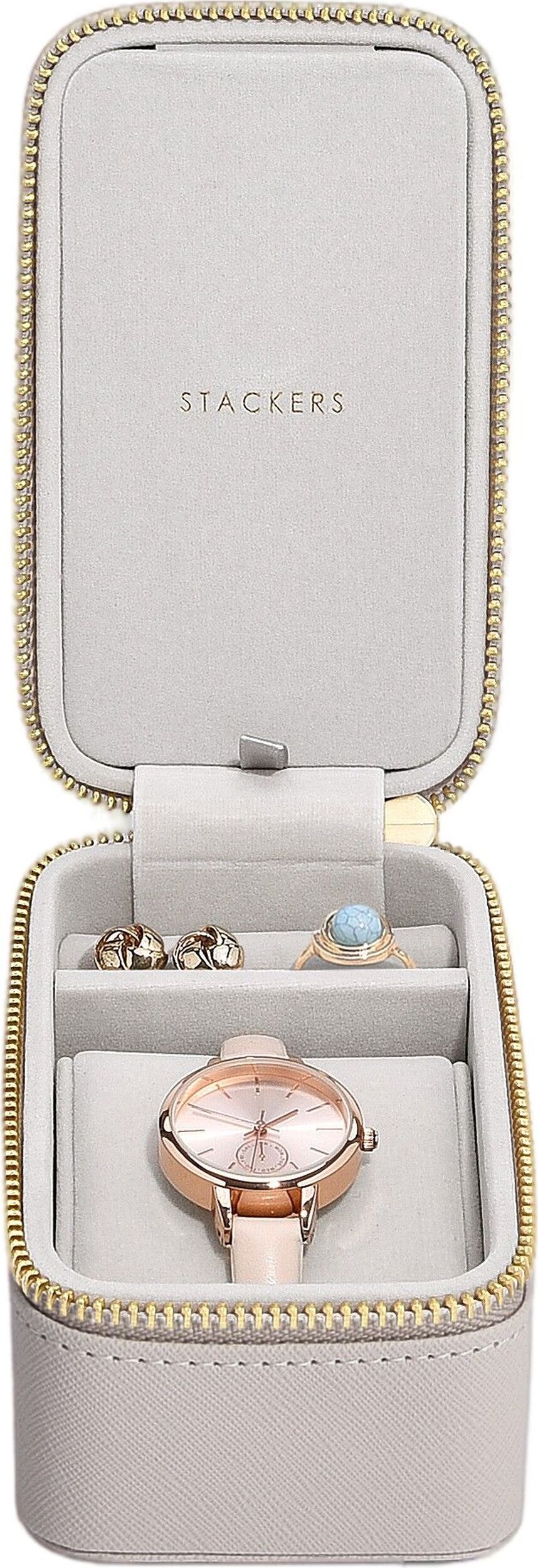 Pudełko podróżne na biżuterię i zegarek Stackers taupe