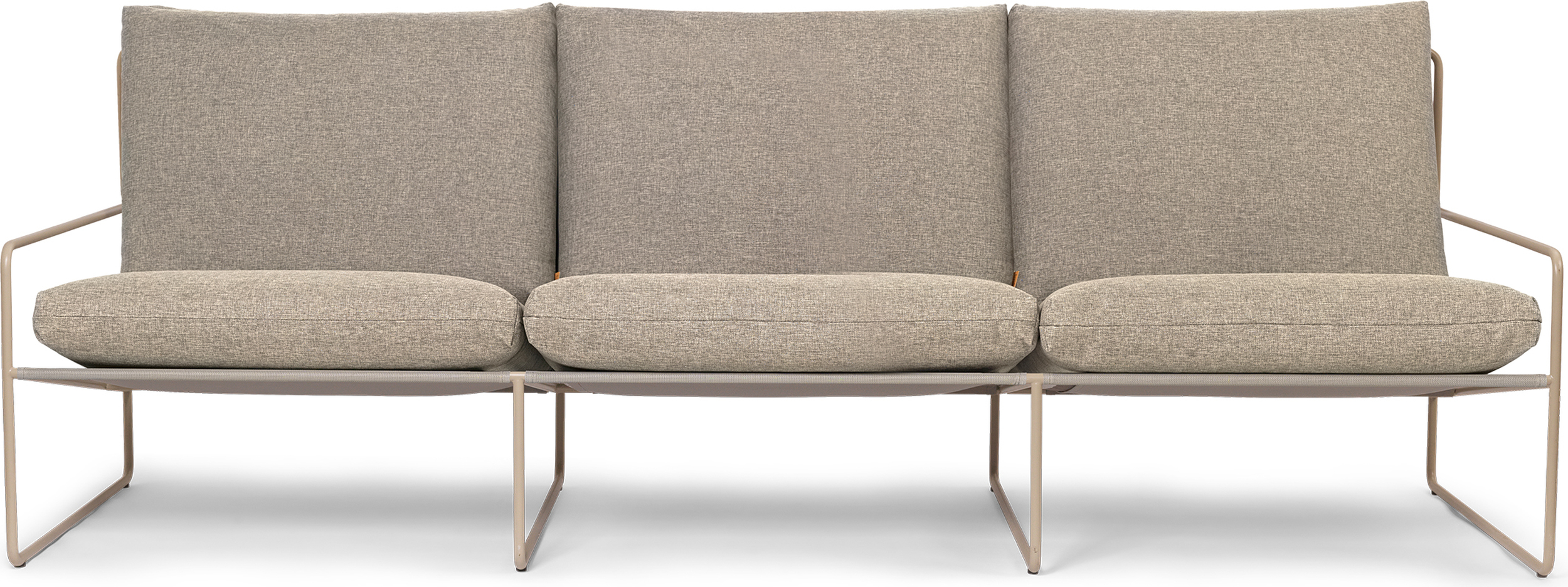 Sofa ogrodowa Desert Sand potrójna z beżową ramą