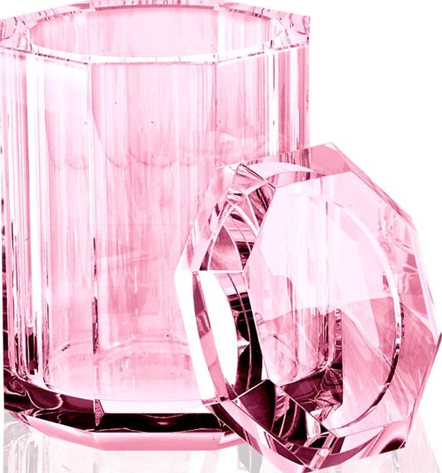 Pojemnik łazienkowy Kristall różowy