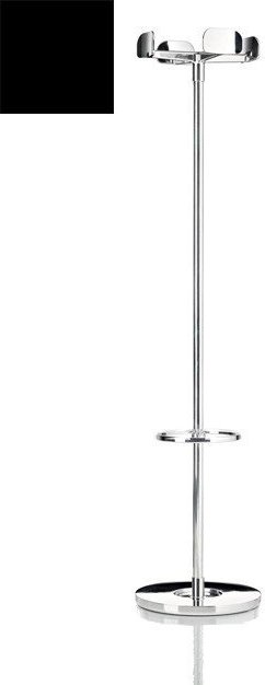 Wieszak stojący Four Leaves czarny ze stojakiem na parasole