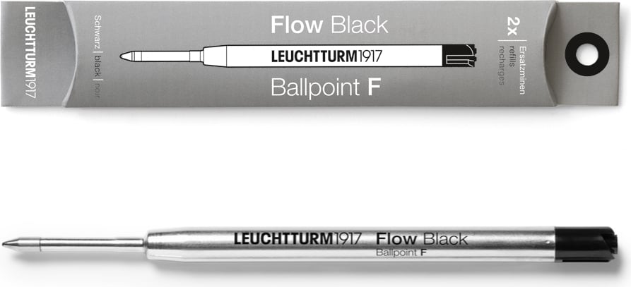 Wkłady do długopisów kulkowych Drehgriffel Nr. 1 Flow F czarne 2 szt.