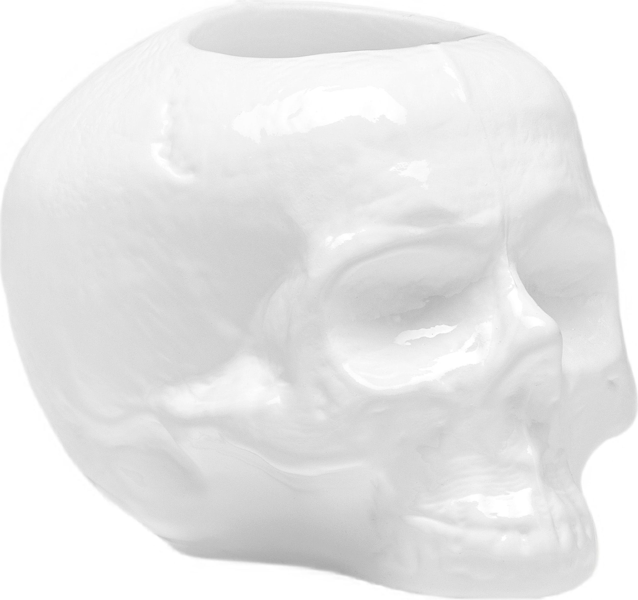 Świecznik na tealighty Still Life czaszka 11,5 cm biały