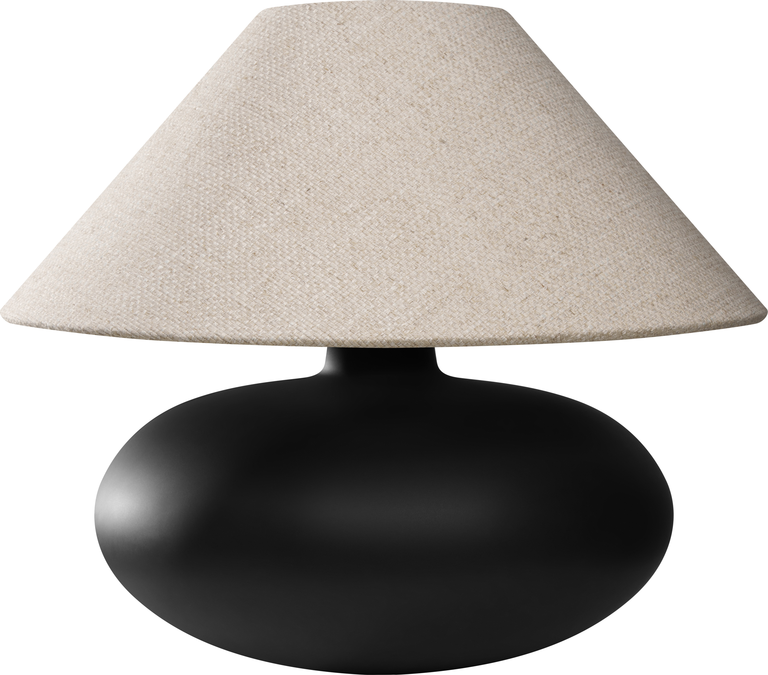 Lampa stołowa Sawa Natur beżowa nietransparentna podstawa