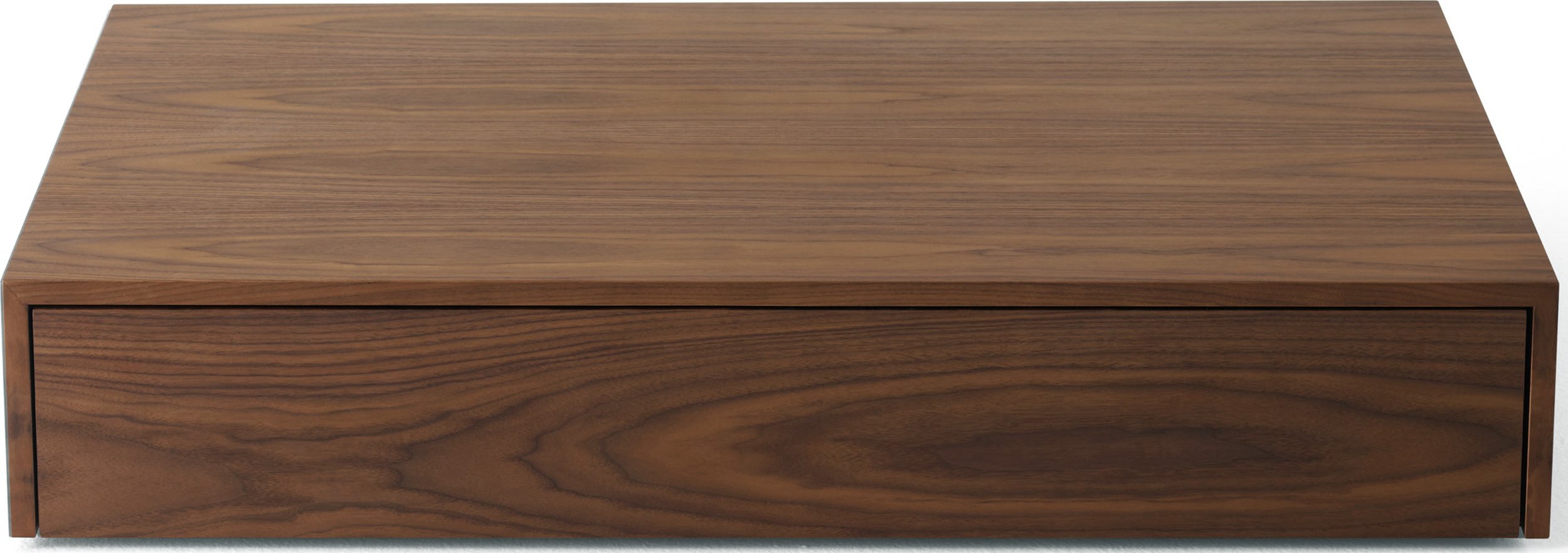 Stolik kawowy z szufladą Mass 75 x 103 cm drewno orzechowe
