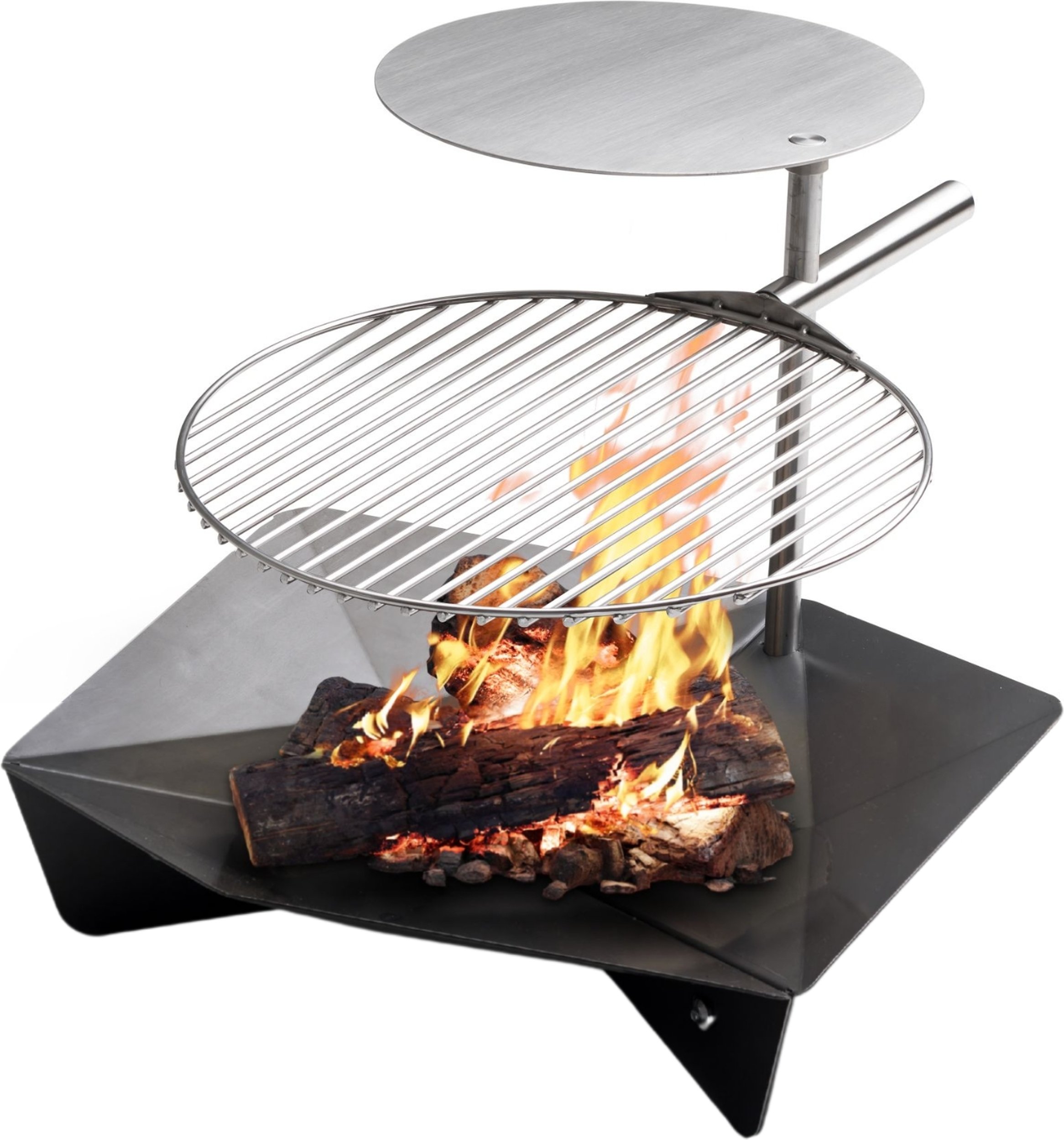 Palenisko Triple 65 cm z rusztem i stolikiem 3 el.