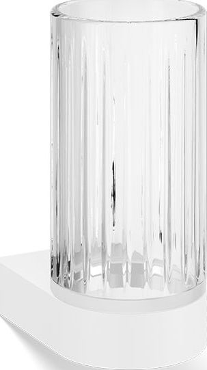 Kubek na szczoteczki do zębów Century karbowany biały mat ścienny