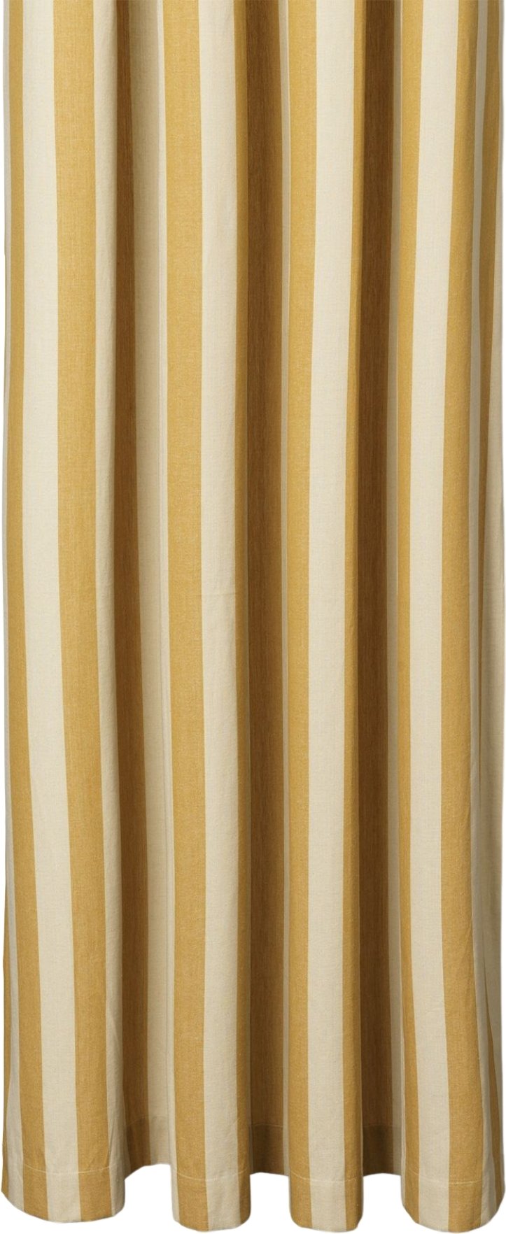 Zasłona prysznicowa Chambray w paski żółto-beżowa