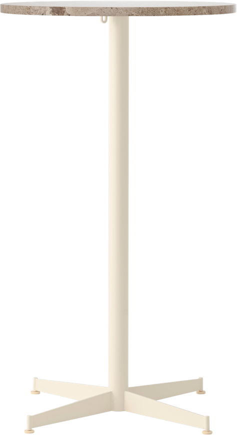 Stół barowy z kremową podstawą Nook Star Base Kunis Breccia wysoki 60 cm