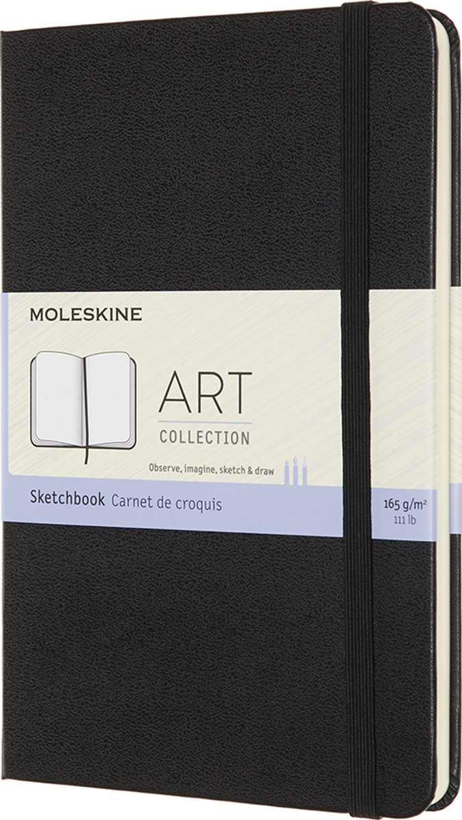 Szkicownik Moleskine M 88 stron czarny 165 g/m² twarda oprawa