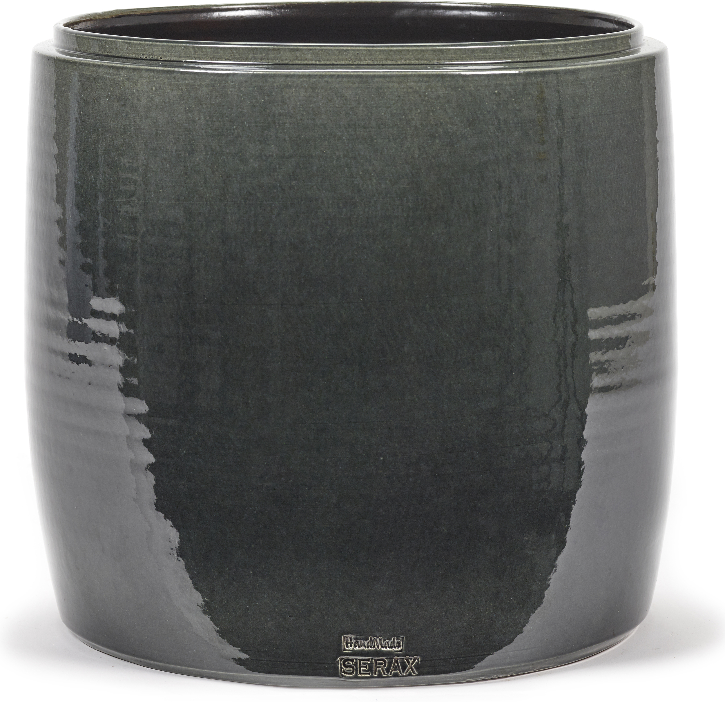 Osłonka na doniczkę Glazed Shades 34 cm ciemnoszara