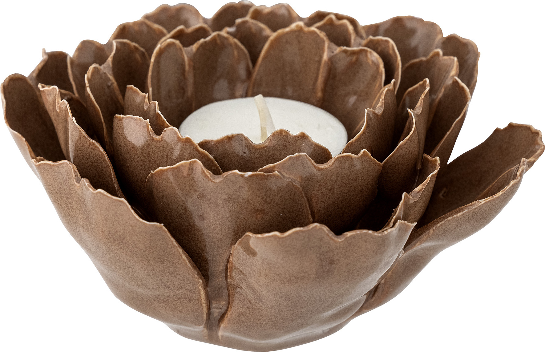 Świecznik na tealighty Irisa jasnobrązowy