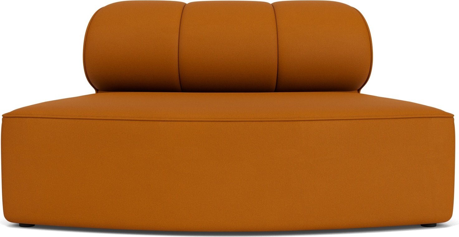 Element środkowy sofy modułowej Eave Seamline Convex ciemnopomarańczowy