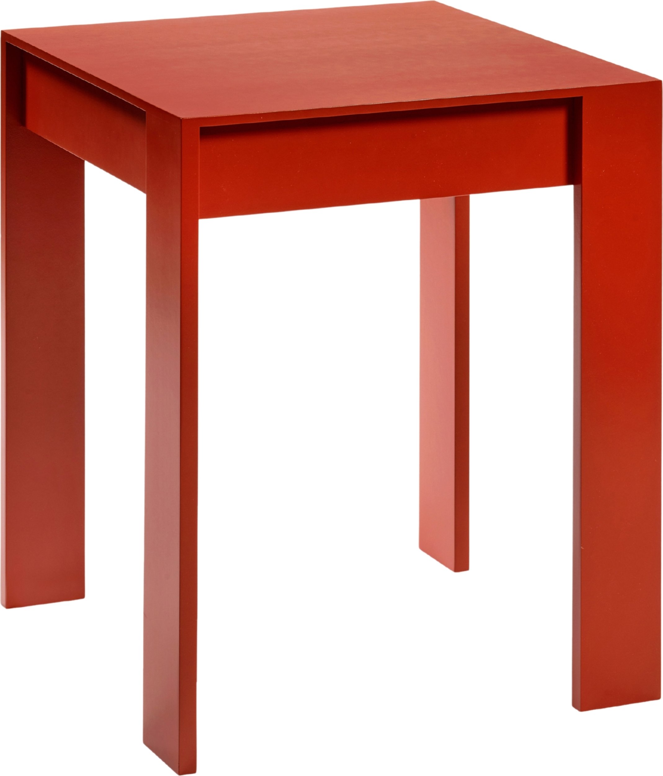 Stolik boczny Malé 56 x 56 cm czerwony drewno bukowe