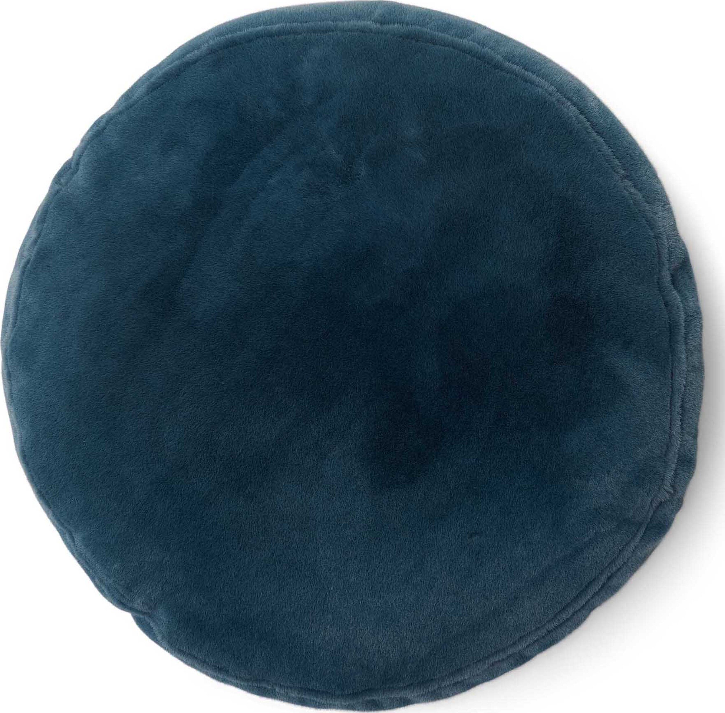 Poduszka dekoracyjna Mads Furry okrągła 45 cm szaroniebieska