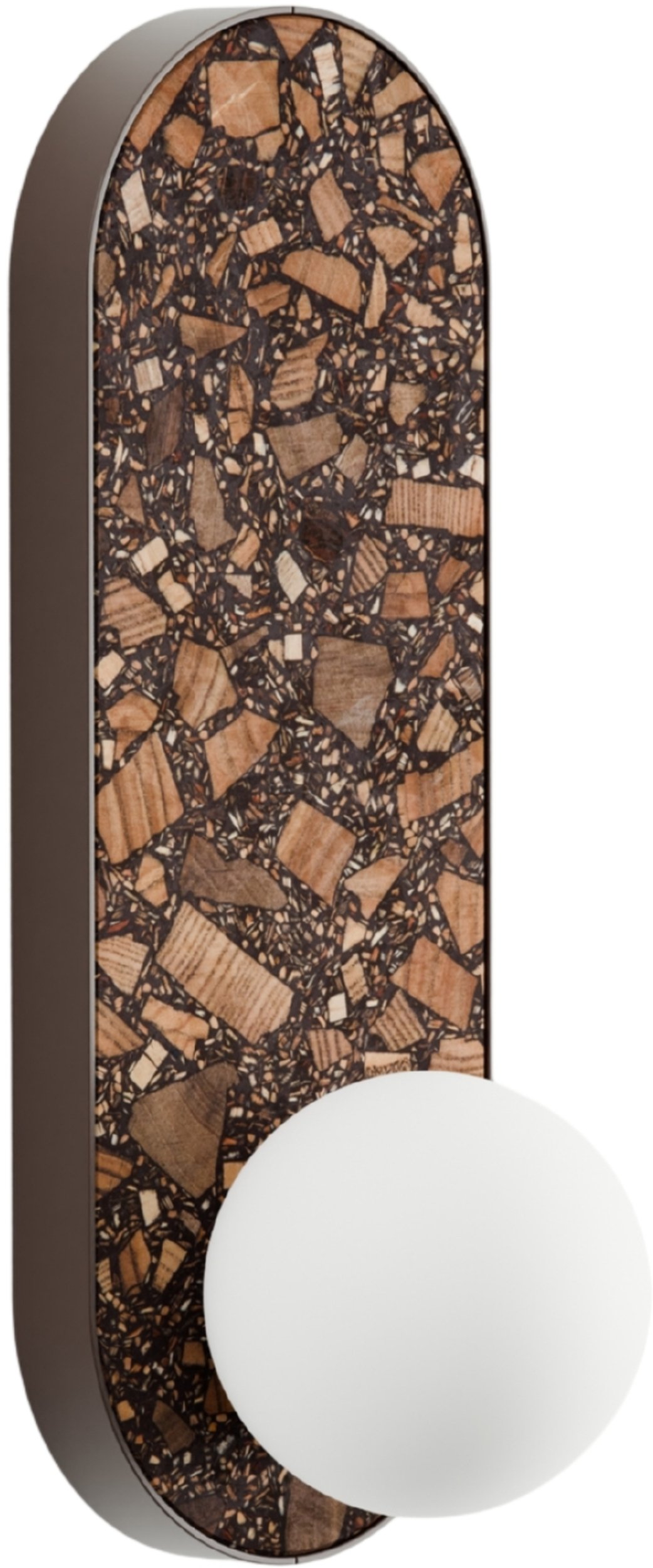 Kinkiet Legra owalny ciemnobrązowy