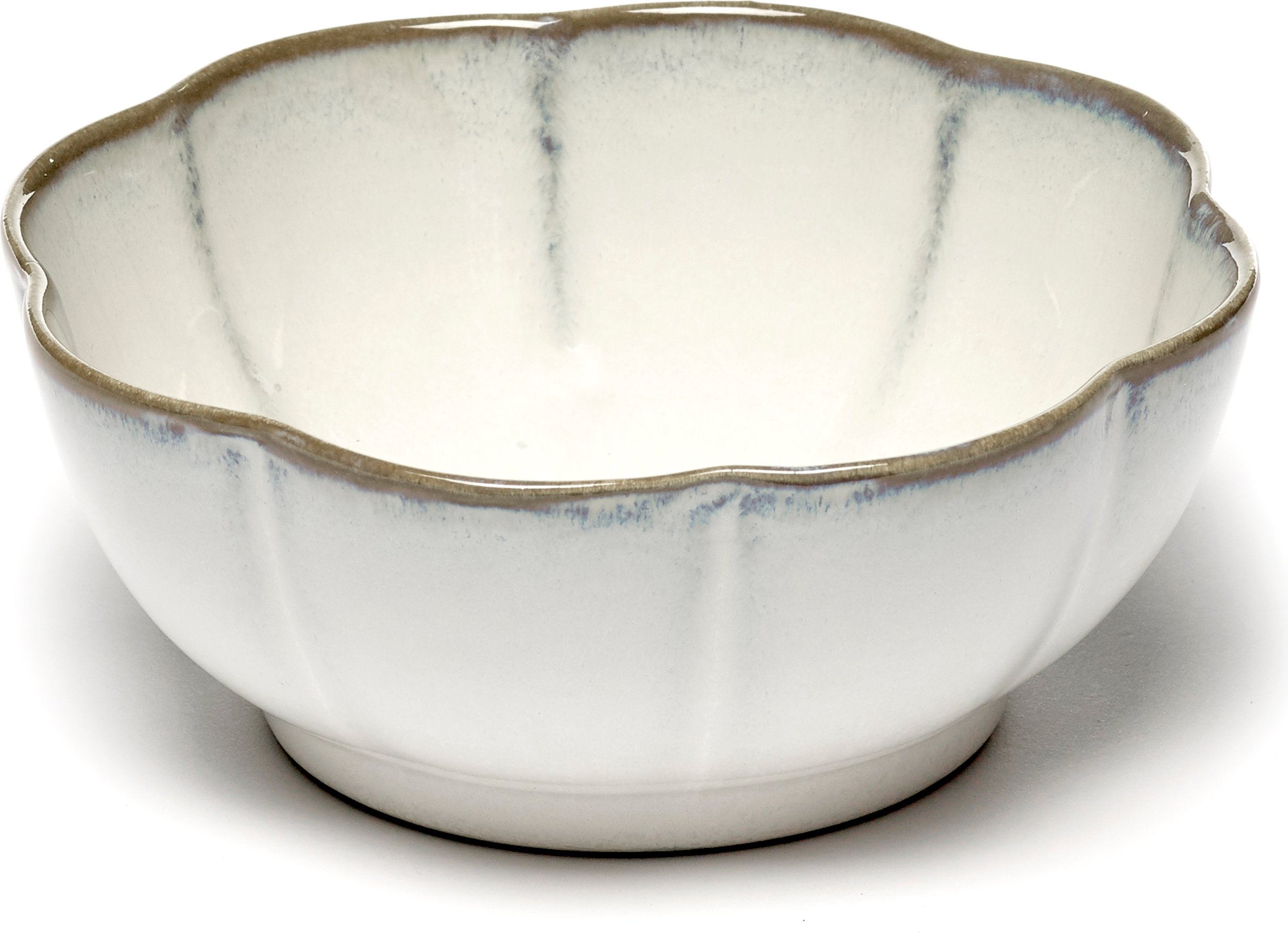 Miska Inku Ribbed 15 cm biała