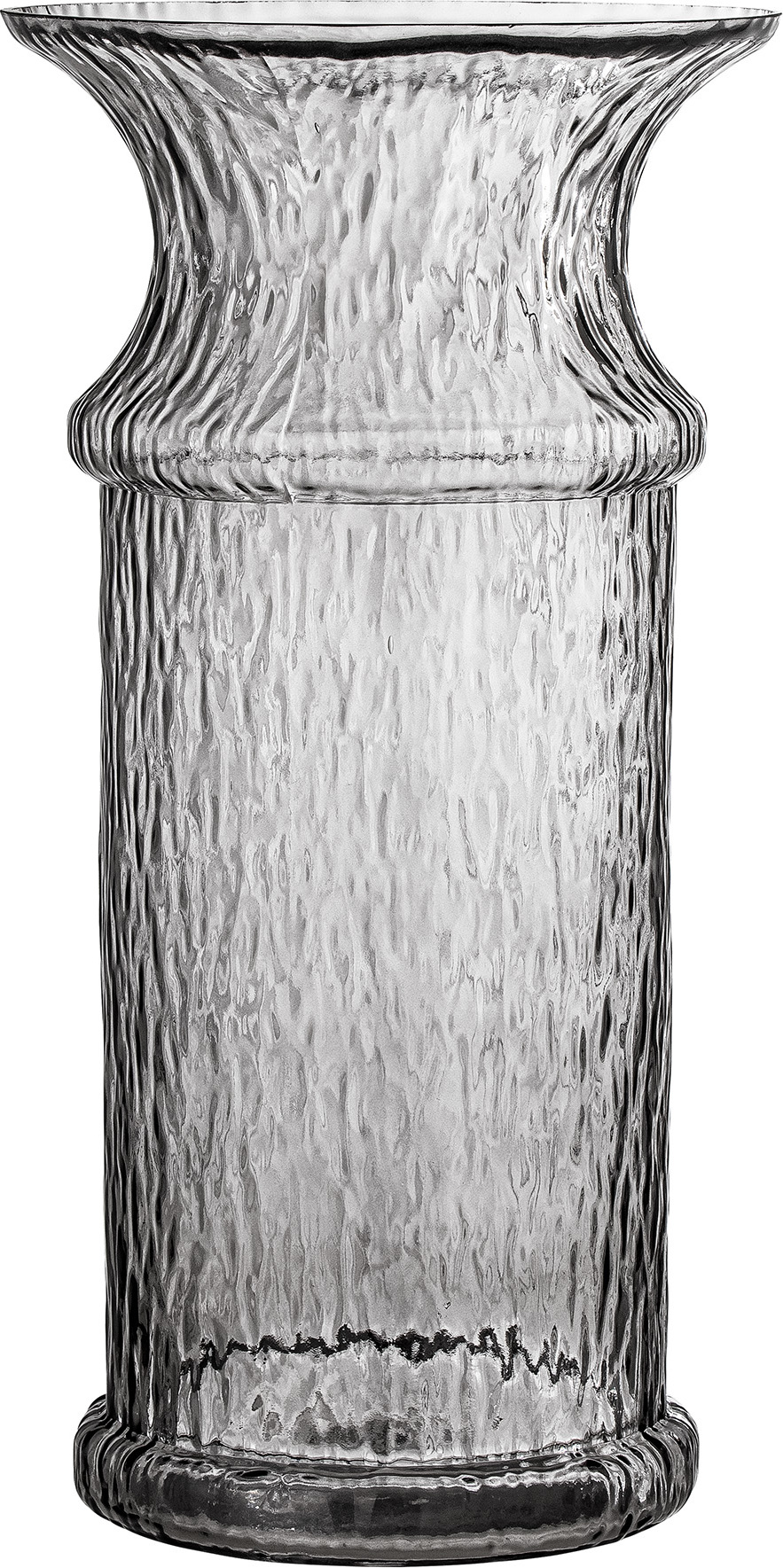 Wazon Dida 38 cm szary szklany