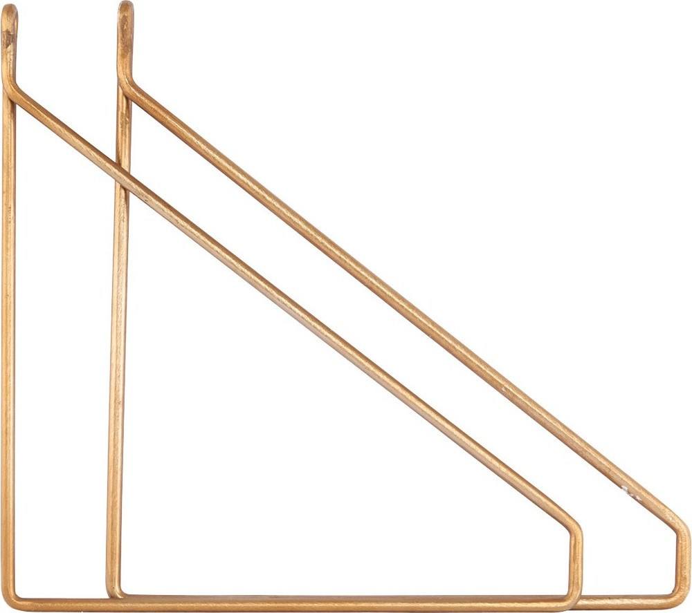 Wspornik na półkę House Doctor 2 szt. mosiądz