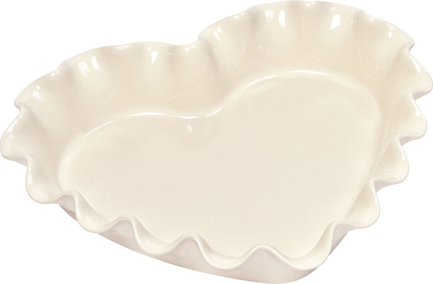 Forma do ciasta w kształcie serca Emile Henry kremowa