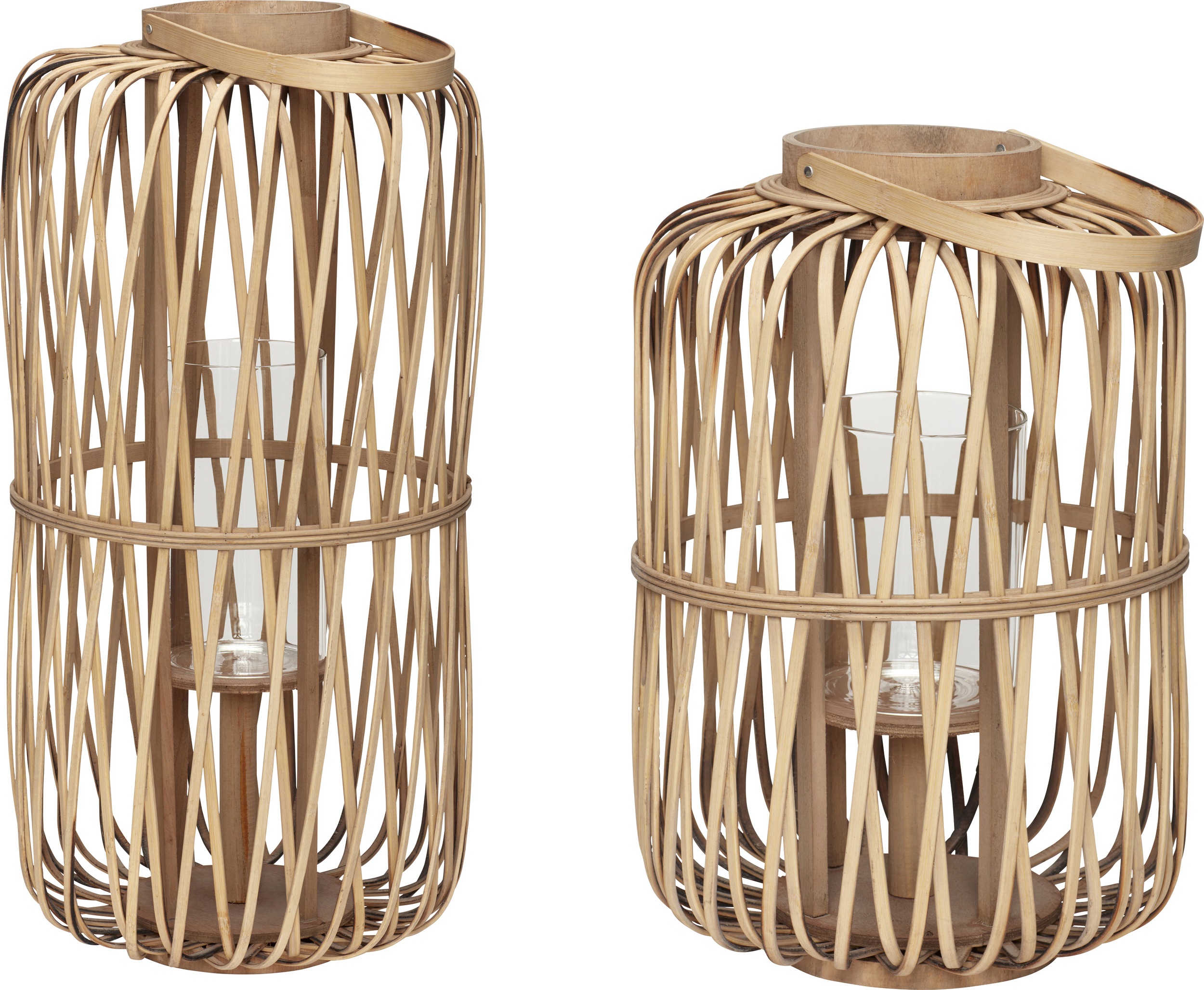 Latarnia Hübsch naturalne drewno 30901 2 szt.