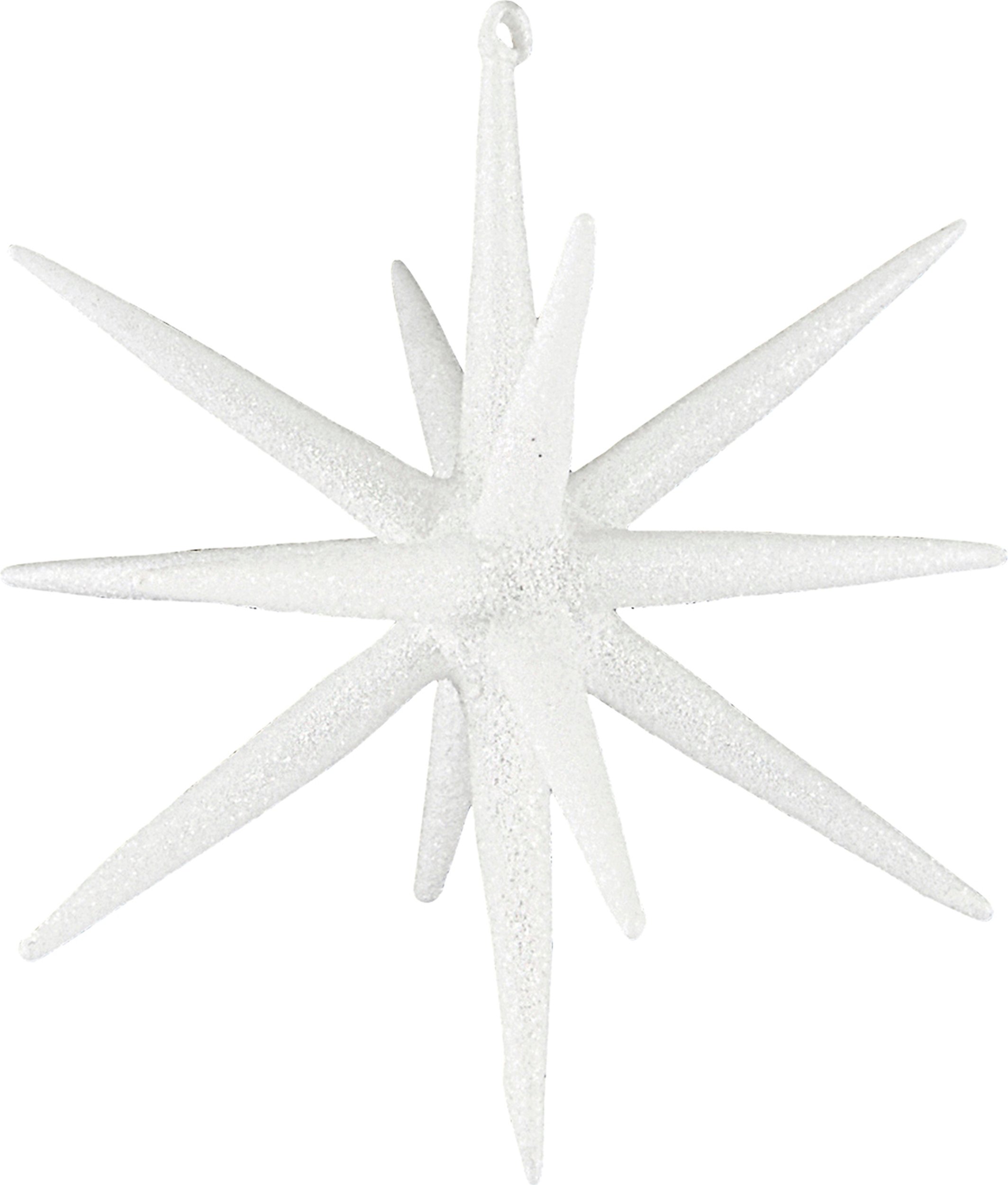 Dekoracje choinkowe Spike 12 cm białe 4 szt.