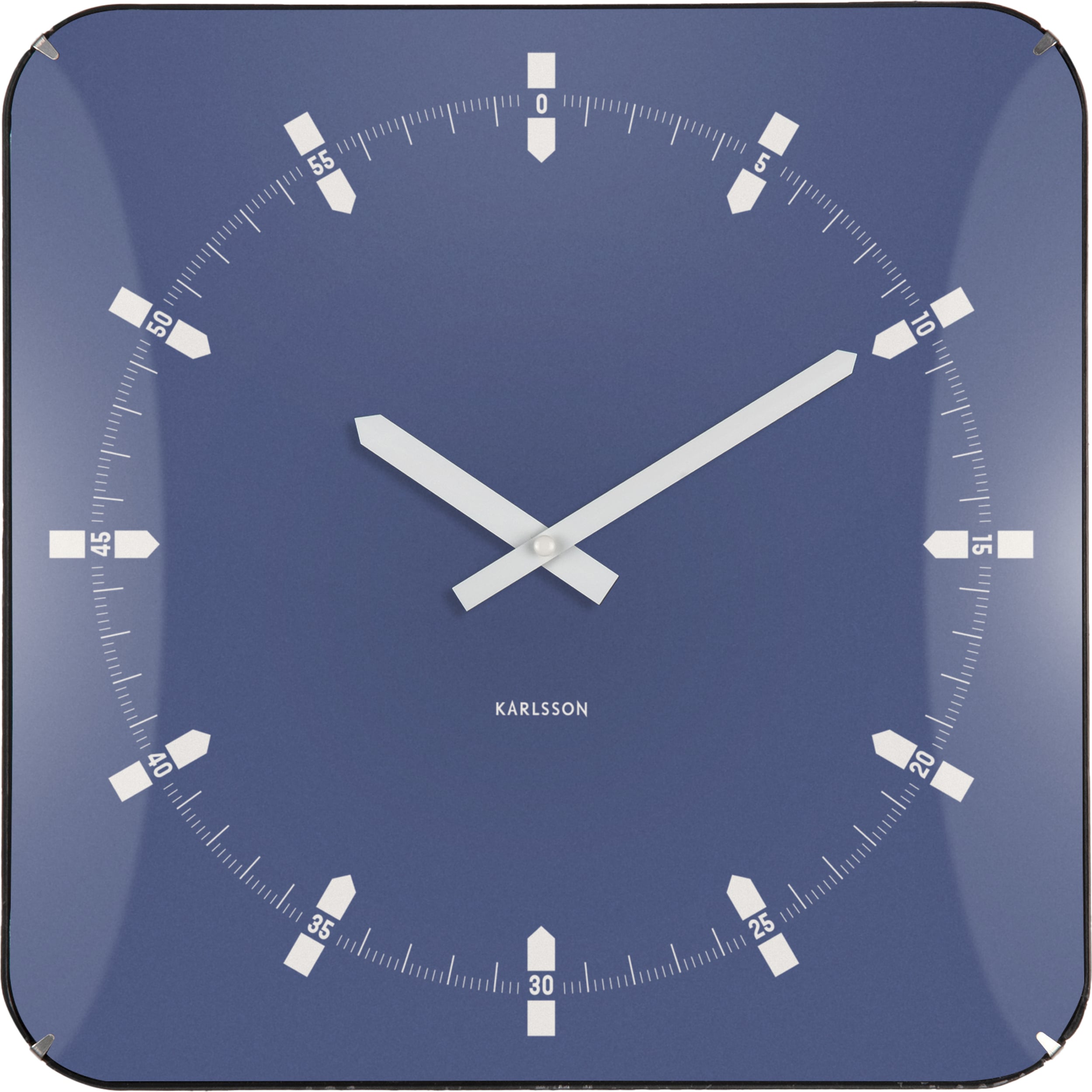 Zegar ścienny Sucinto Dome kwadratowy granatowy